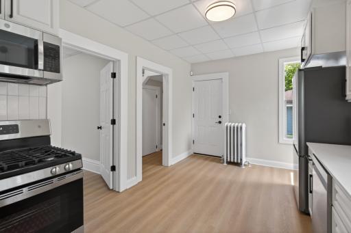 Rear exterior access into the kitchen