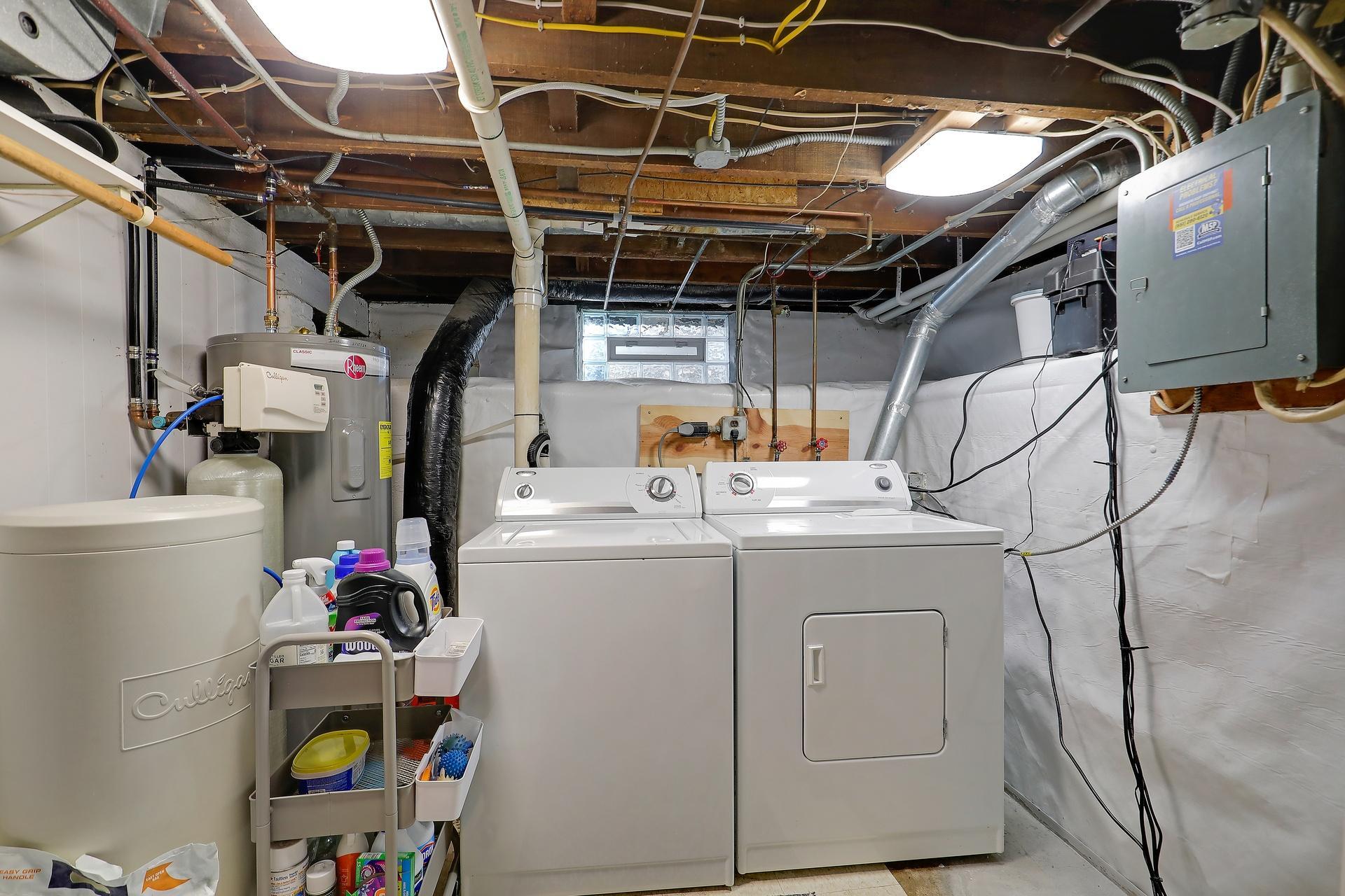 Washer and dryer professionally cleaned and included.