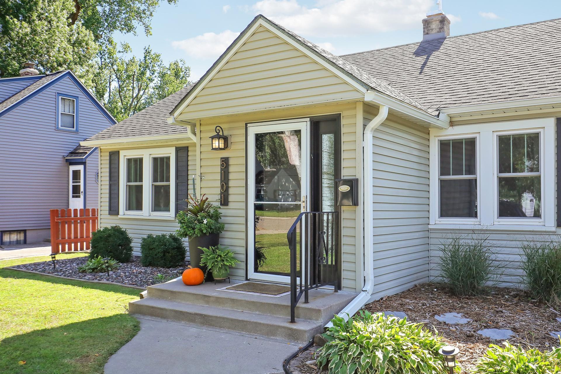 Welcome home! New front door and windows in 2021 and new gutters in 2023.