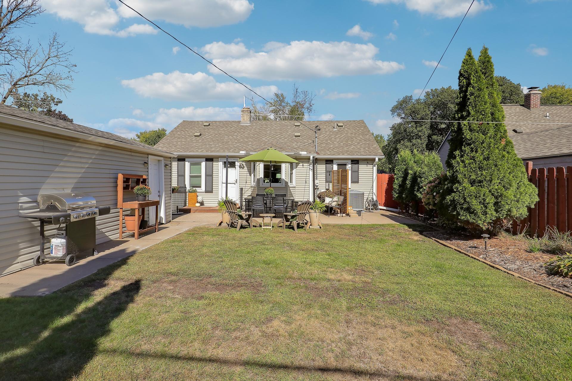 The back yard is great for relaxing and entertaining with its large patio.