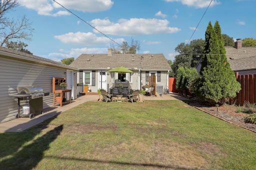 The back yard is great for relaxing and entertaining with its large patio.