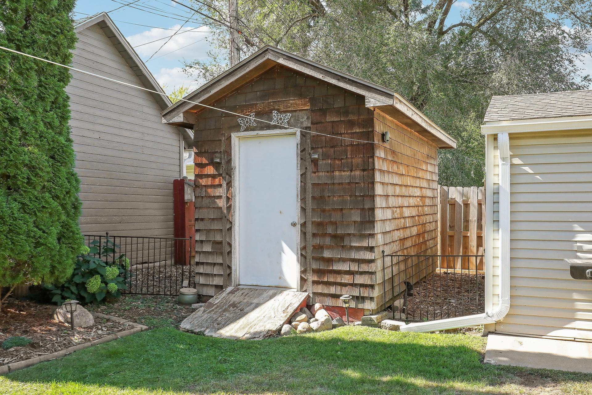 Additional storage shed for your outdoor needs.