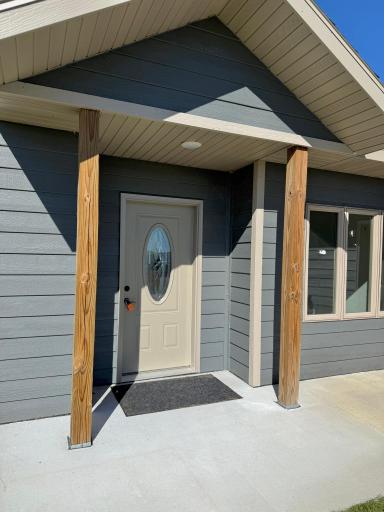 Exterior : Main Entrance with Wood Posts