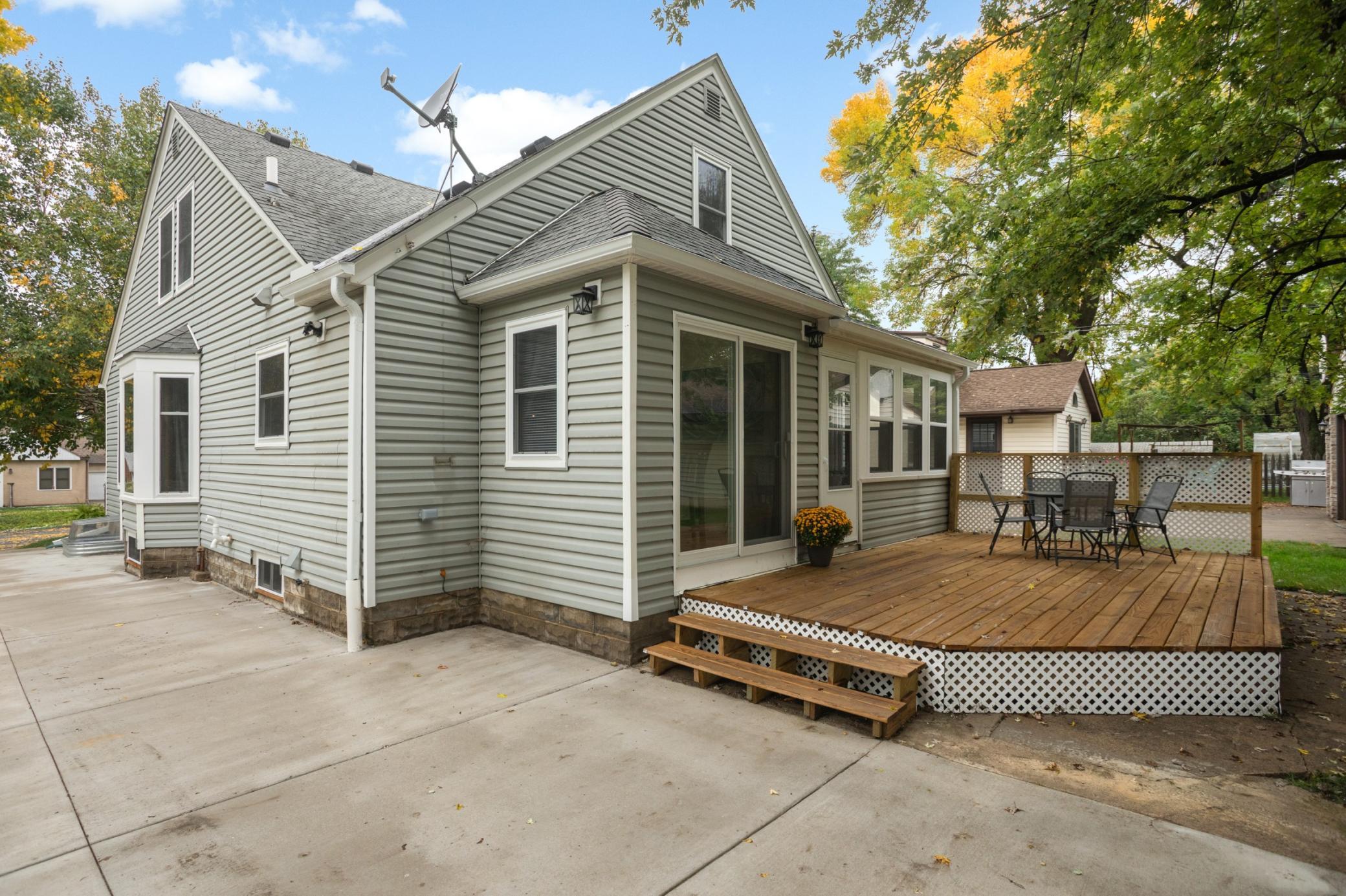 Convenient slider to access the back yard
