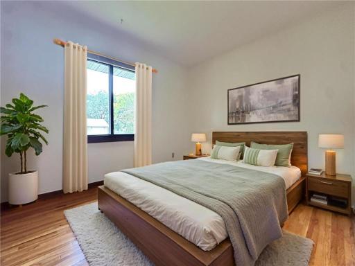 Virtually staged bedroom