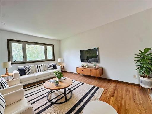 Virtually staged living room