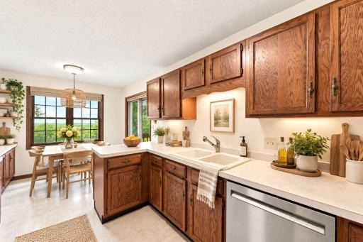 Spacious Kitchen with plenty of counter space, newer stainless interior Dishwasher!