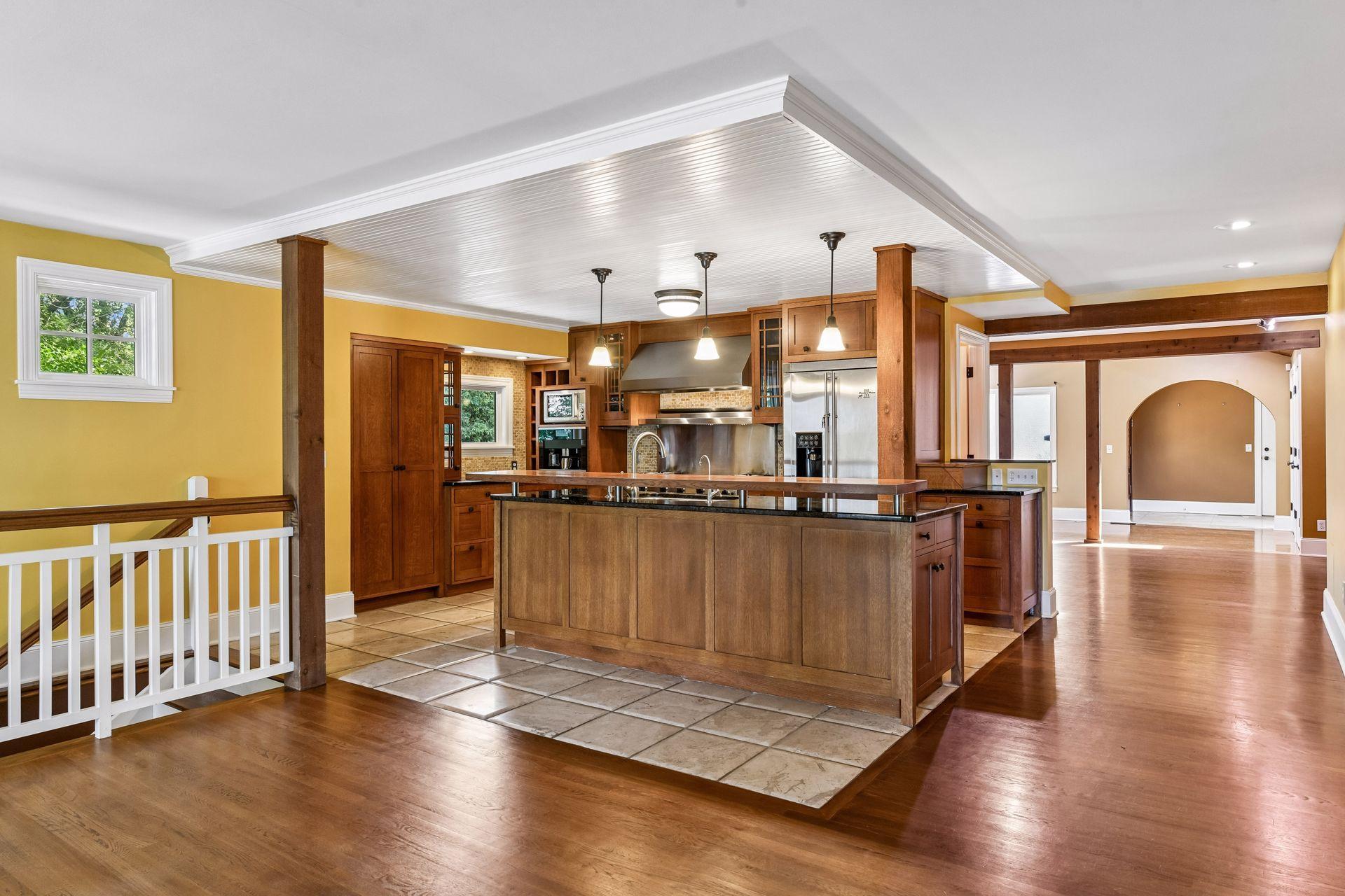 Open-concept main level designed to take advantage of the lake views.