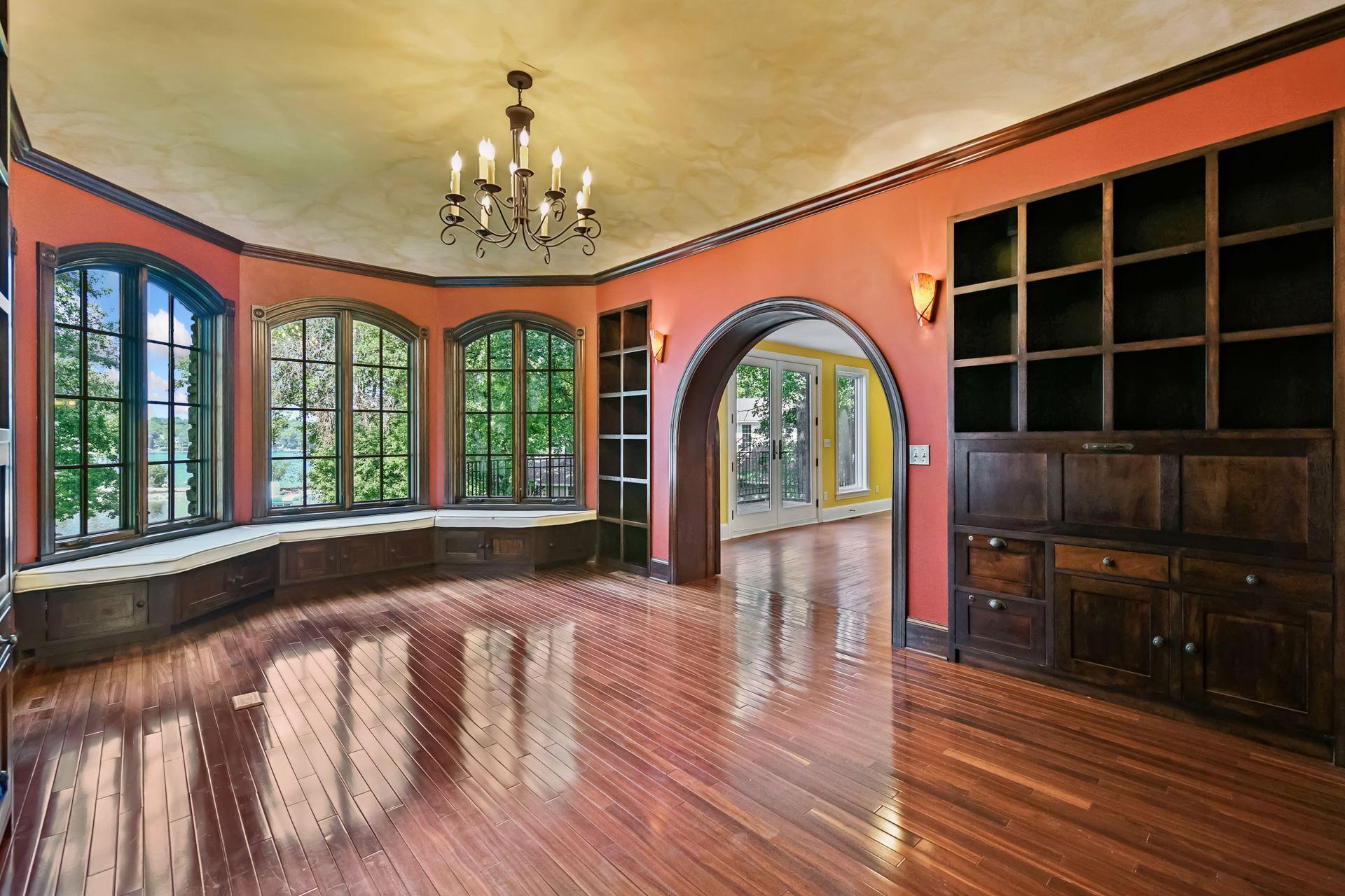 Rich hardwood floors, built-ins, and abundant character throughout.