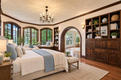Main floor master bedroom suite - AI enhanced for ideas
