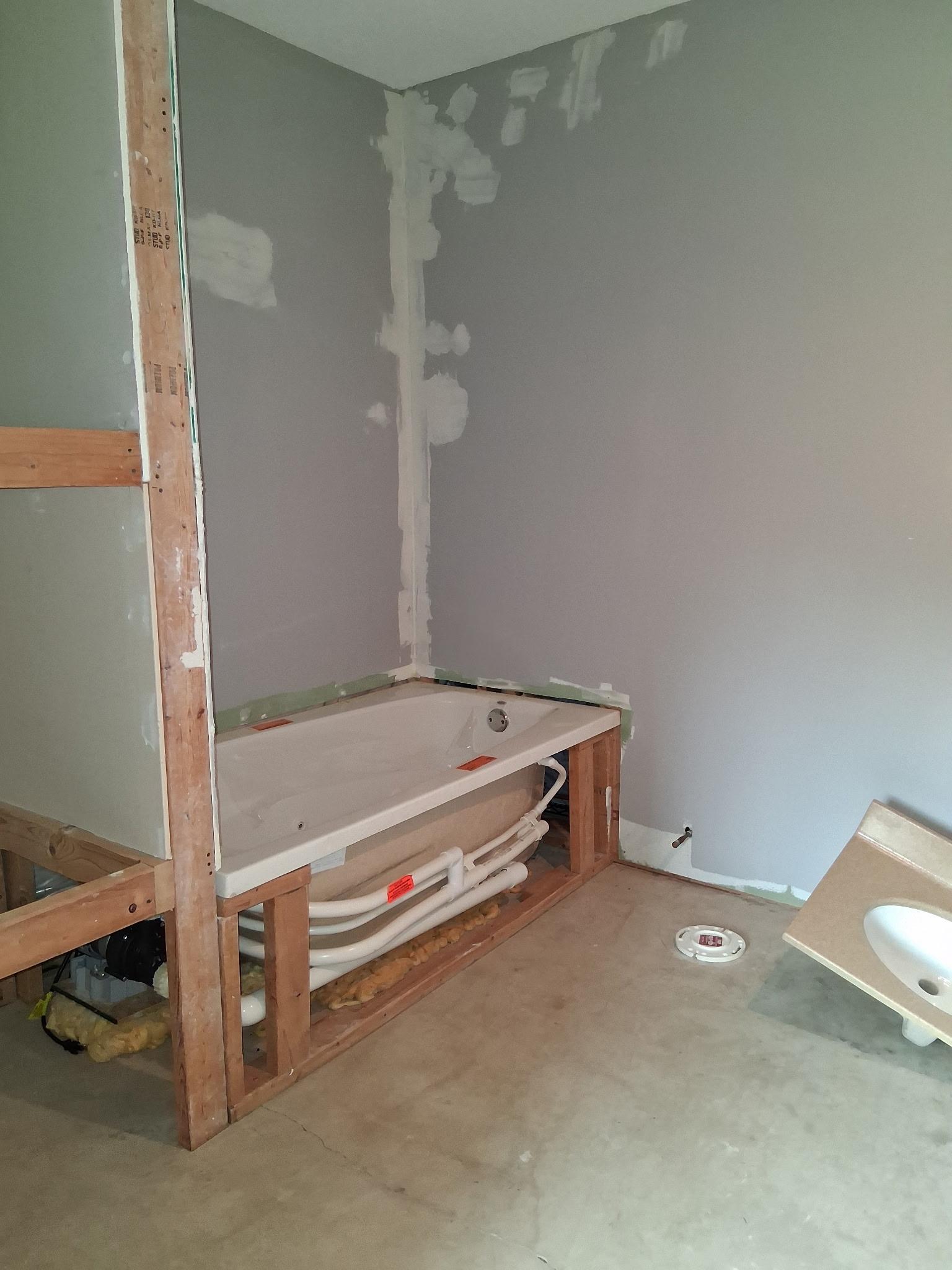 Lower Level Bathroom - Ready to be finished!