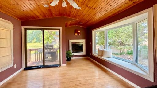 Walkout access to the deck indoor/outdoor living at its best