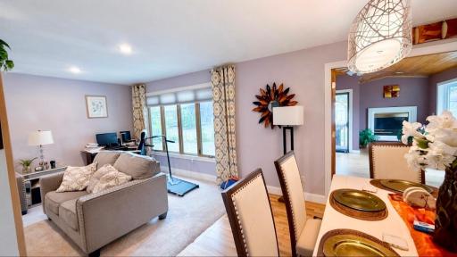 Bright open concept living space flows straight into the dining area, perfect for entertaining or Sunday dinners.