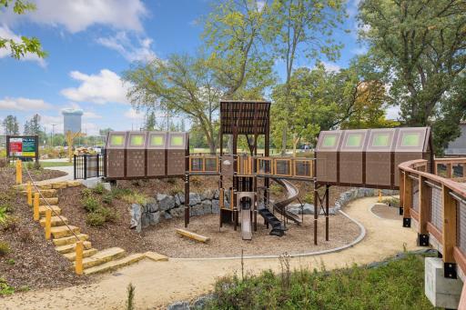 One of 2 awesome playgrounds just down the walking path from the home.