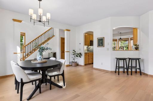 Open concept living includes the kitchen to keep the cook a part of the action, but with enough privacy to hide all the kitchen clutter when cooking.