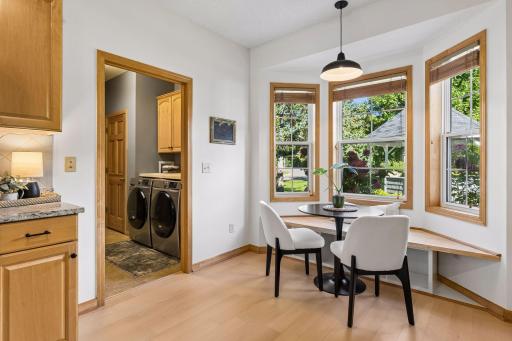 Main floor laundry is oh so convenient for doing laundry while taking care of all the other details of your day.