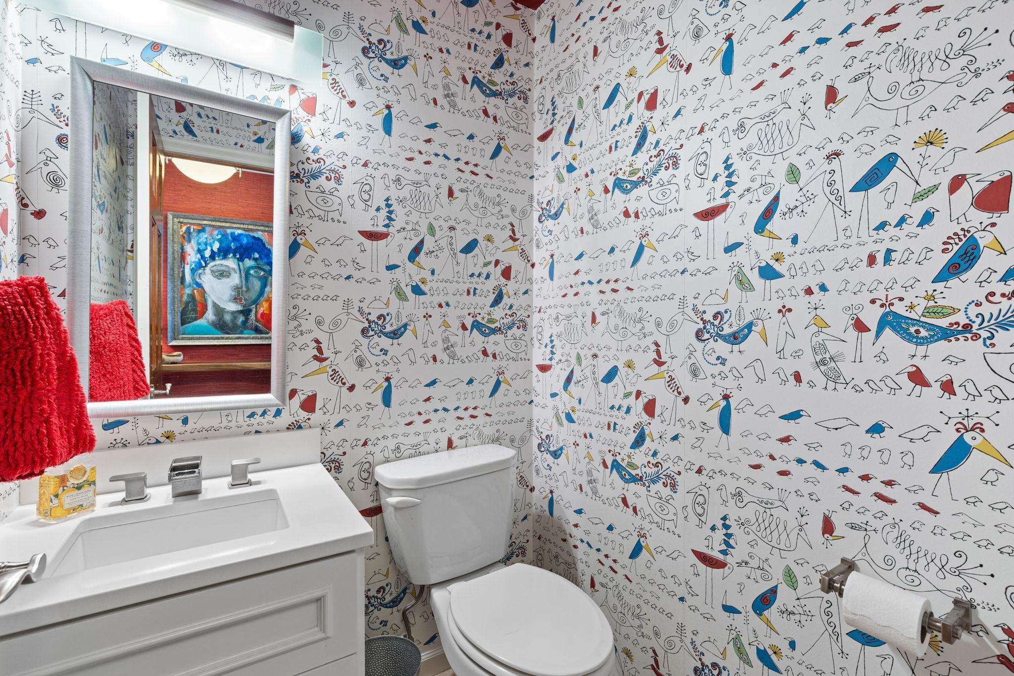 A main level half bathroom adds convenience.