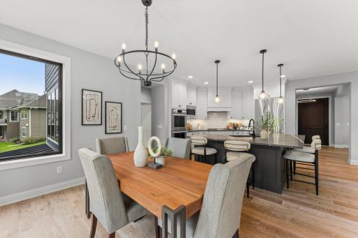 Dining space right off the kitchen