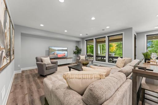 Walk-out lower level family room