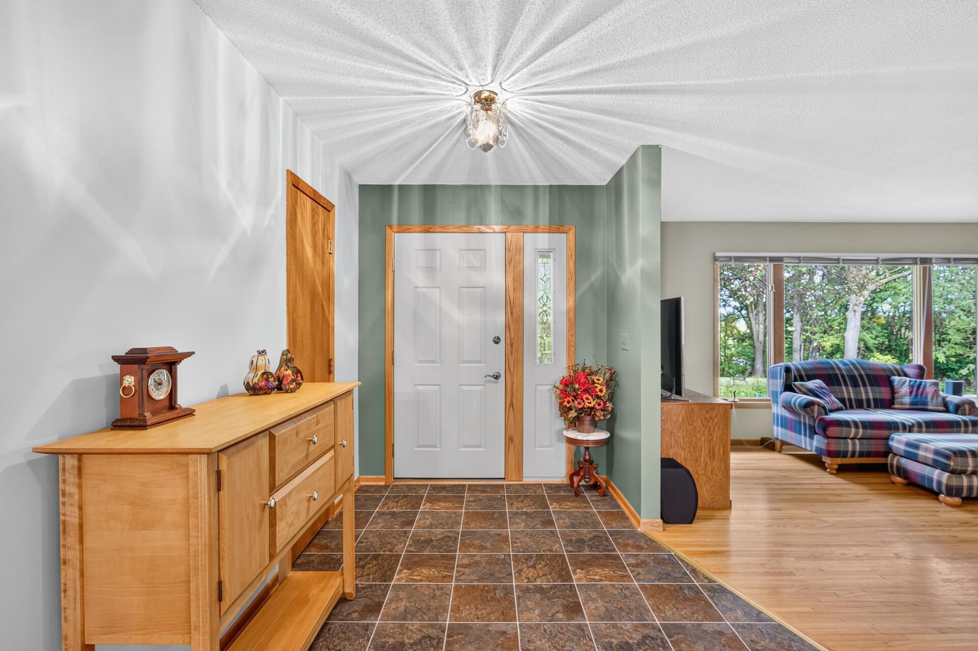 Your front foyer leading into the living room.