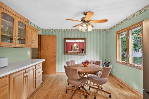 Your eat in kitchen area with ample cabinet and counter space.