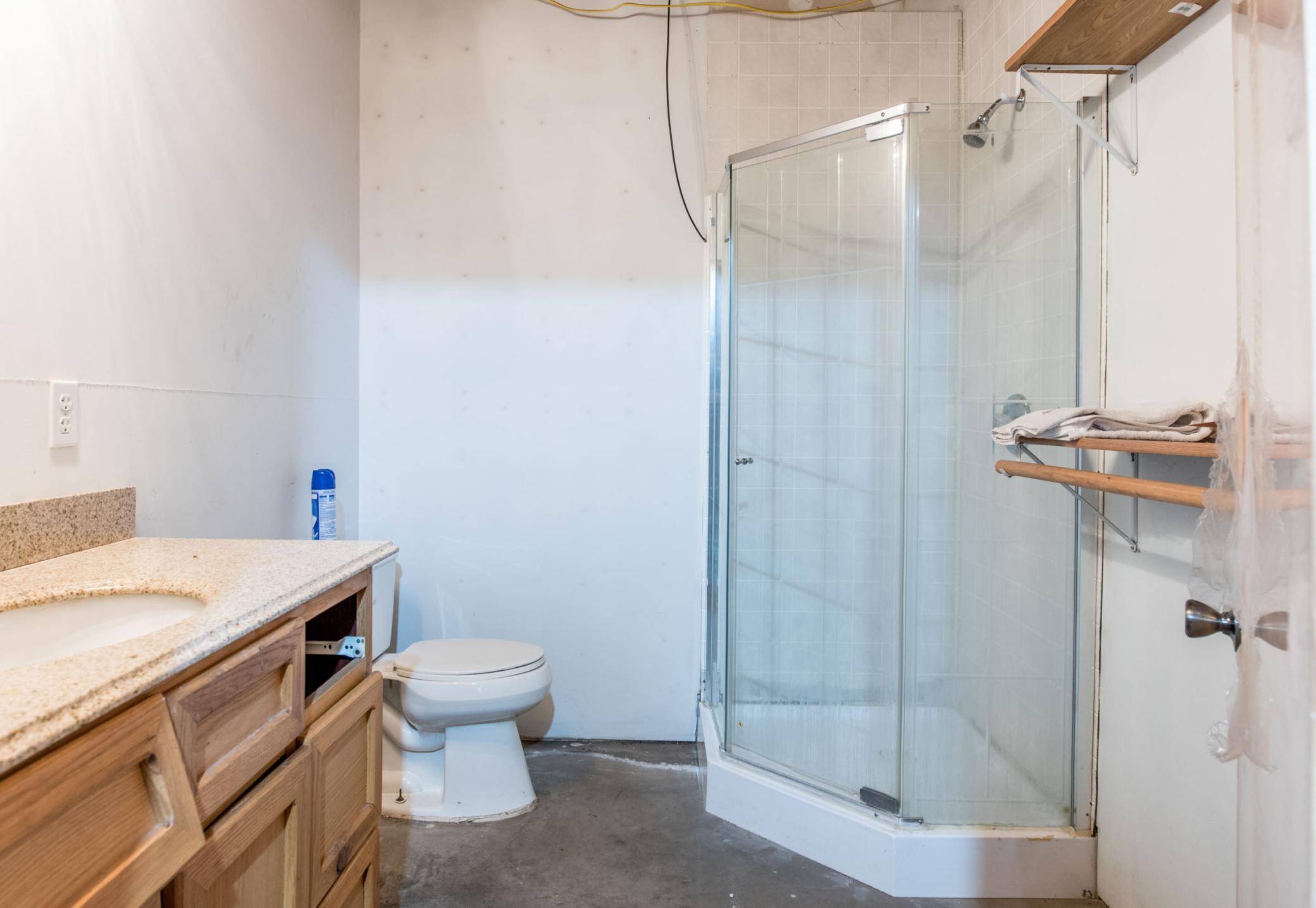 Mostly finished 3/4 bath in LL