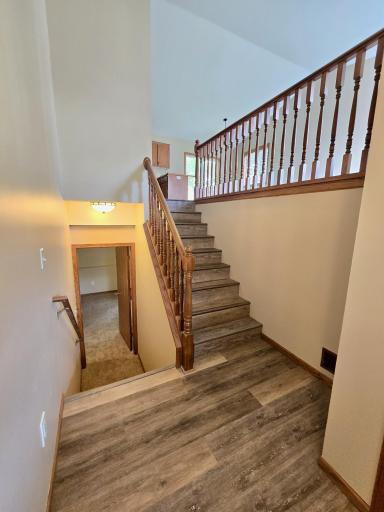 split entry - basement has door.
