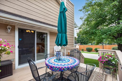 Space to grill, relax, entertain - with stairs to your private backyard oasis