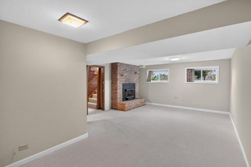Lower level: family room and bonus area for office, playroom, or workout equipment