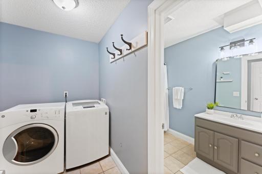 Laundry room and full bath on main floor.