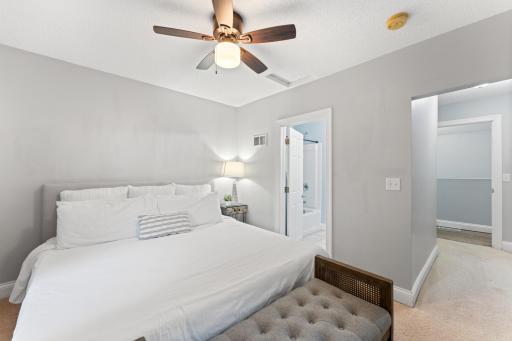 Upper level bedroom #2 with walk-through full bath.