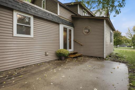 Concrete Patio with Access to Dining Area