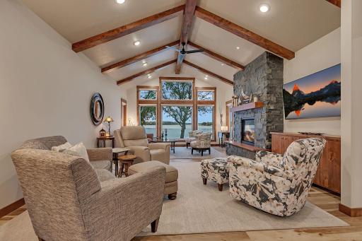 Living room offers your first lakefront views when you enter the home!