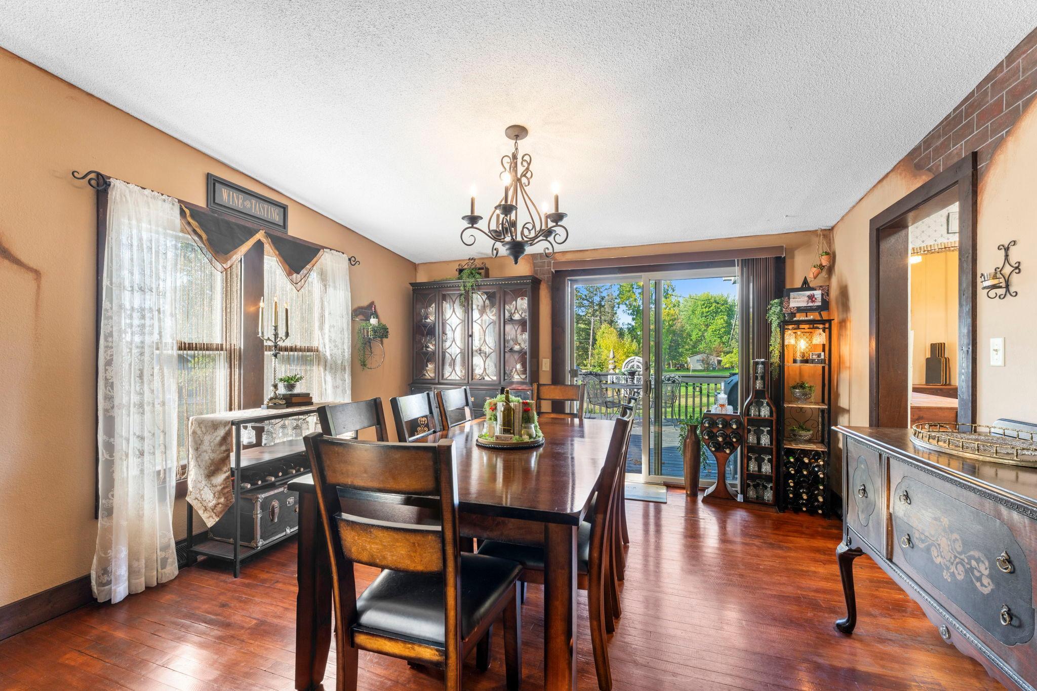 Spacious Dining- Slider leads to Deck