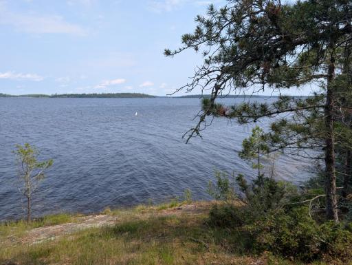 North facing shoreline