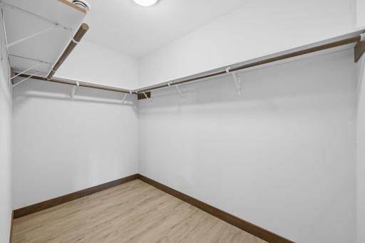 Awesome walk in closet.. roomy for extra storage space!