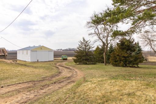 Driveway view to 30x60 shed