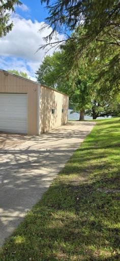 Front of Shop, Concrete Driveway to House