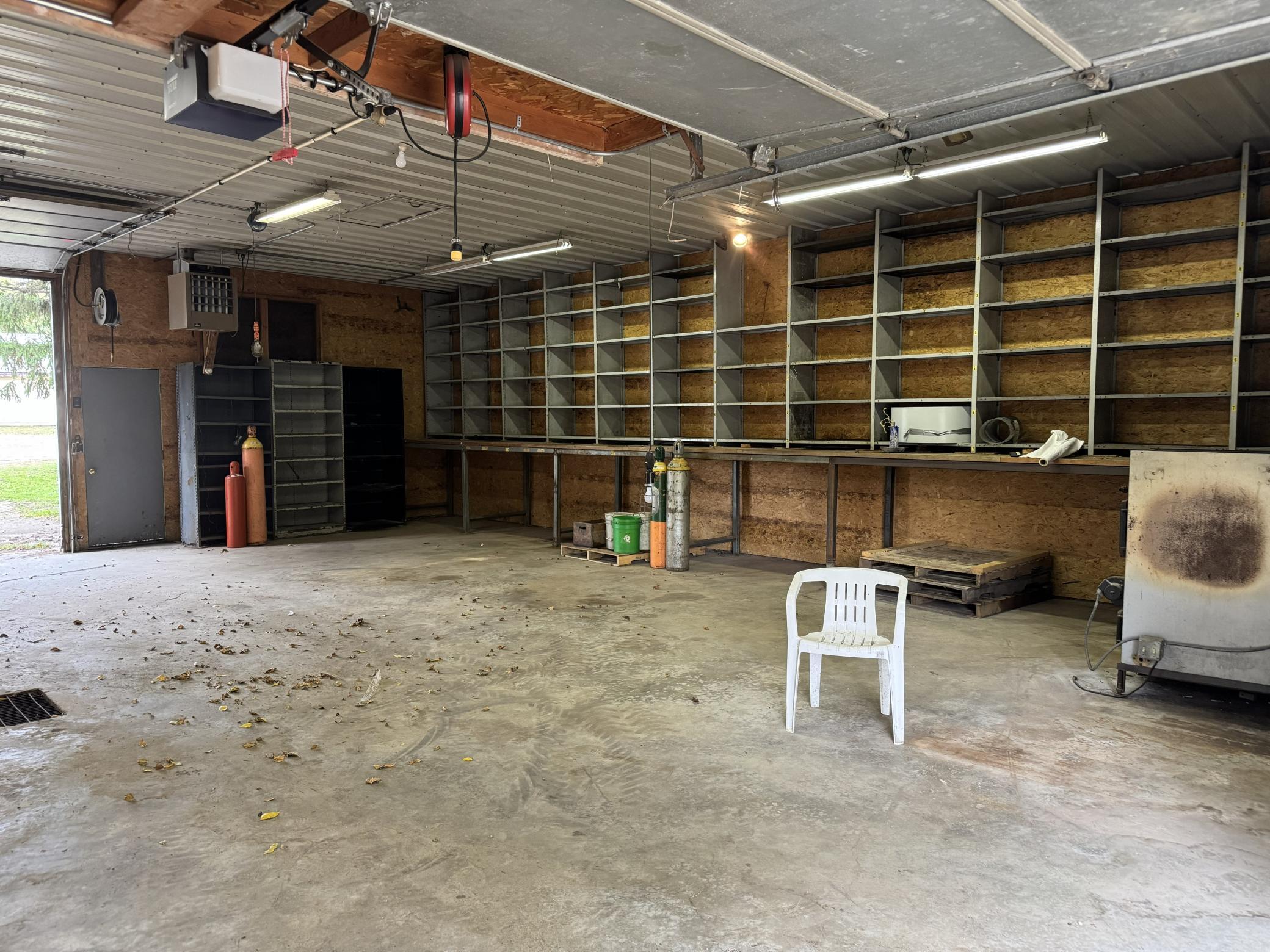 Ample built-in storage around the Shop