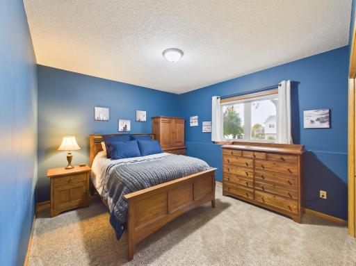 Fourth bedroom on the lower level with closet and window.