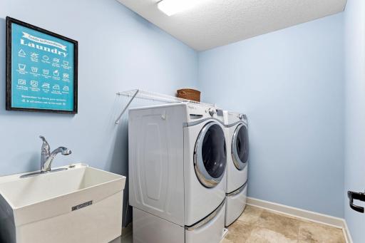 Upper-level laundry room. No need to walk up and down stairs with laundry baskets!