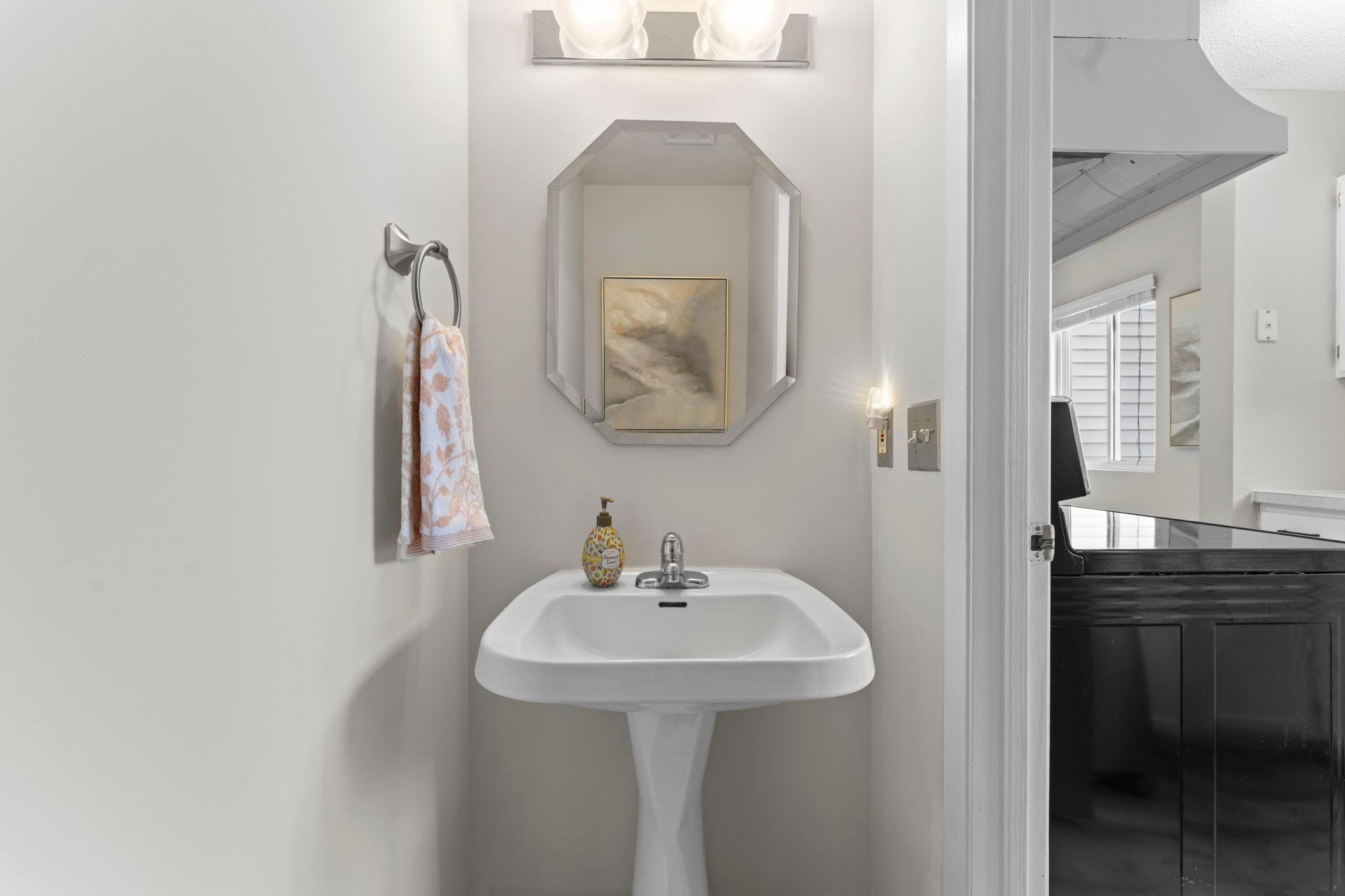 Main level half bathroom