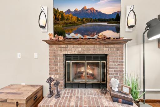 Wood Burning fireplace with electric insert