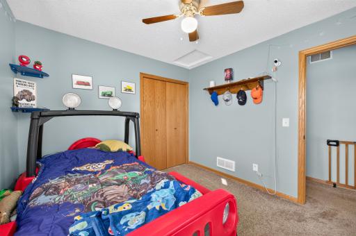 3rd bedroom is located just across the hall from the primary suite and right next to second bedroom.