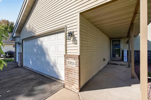 Covered front entry offers a warm and welcoming entrance for guests.