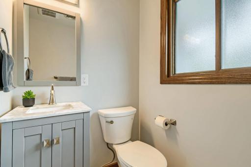 Nicely remodeled 3/4 bath main floor next to mud room