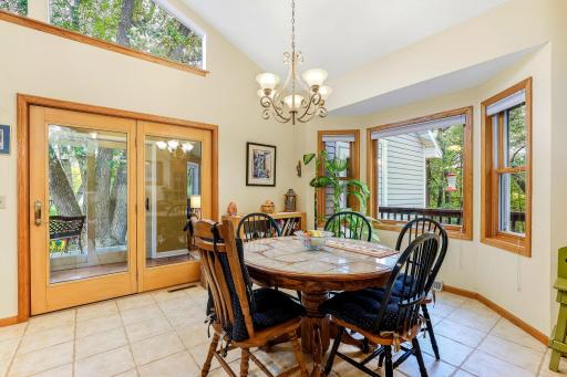 Dining Room Overlooking the Backyard and Lake