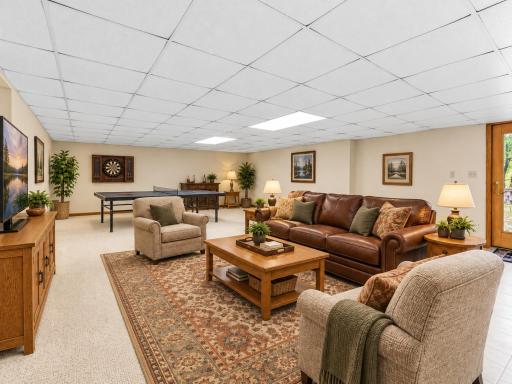 Virtually Staged - Family Room & Game Area