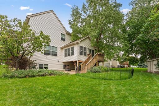 Spacious backyard.