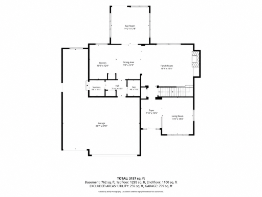 Main level floorplan.